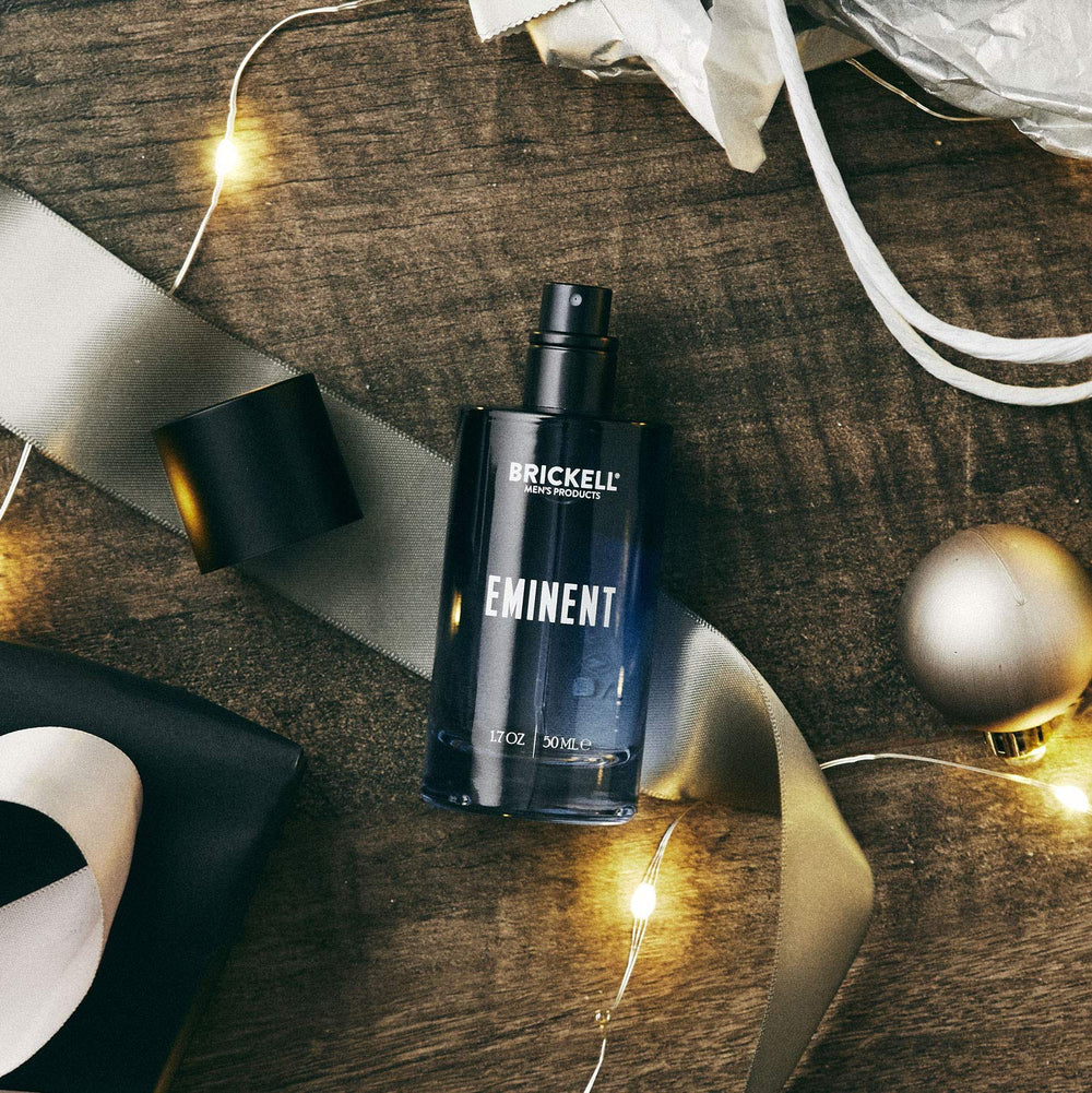 Brickell Eminent Cologne scent close-up, versatile for day or night wear.