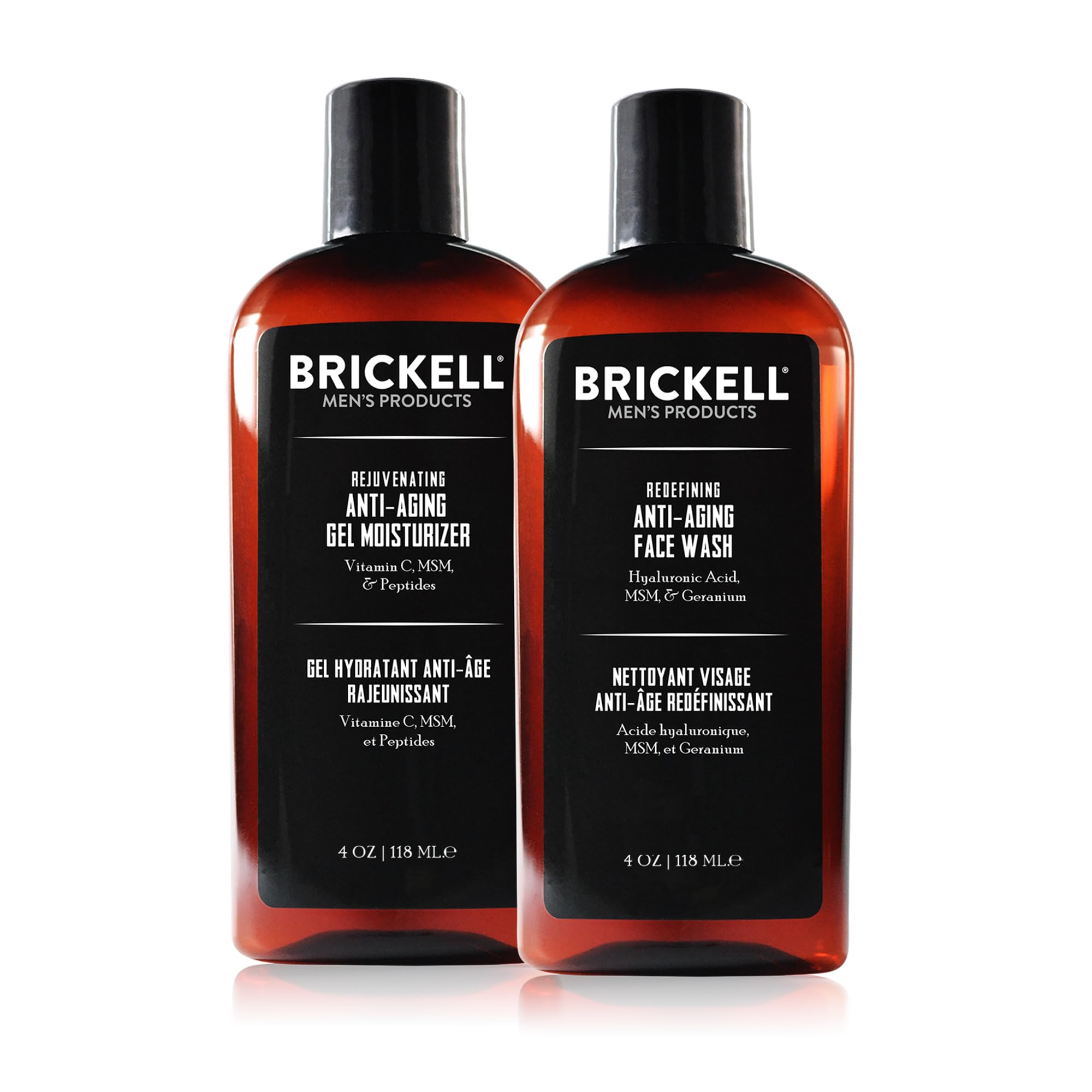 Inhencing Brickell Men’s Enhancing Gel Anti-Aging Routine — Cleanser, Gel Moistu ...
