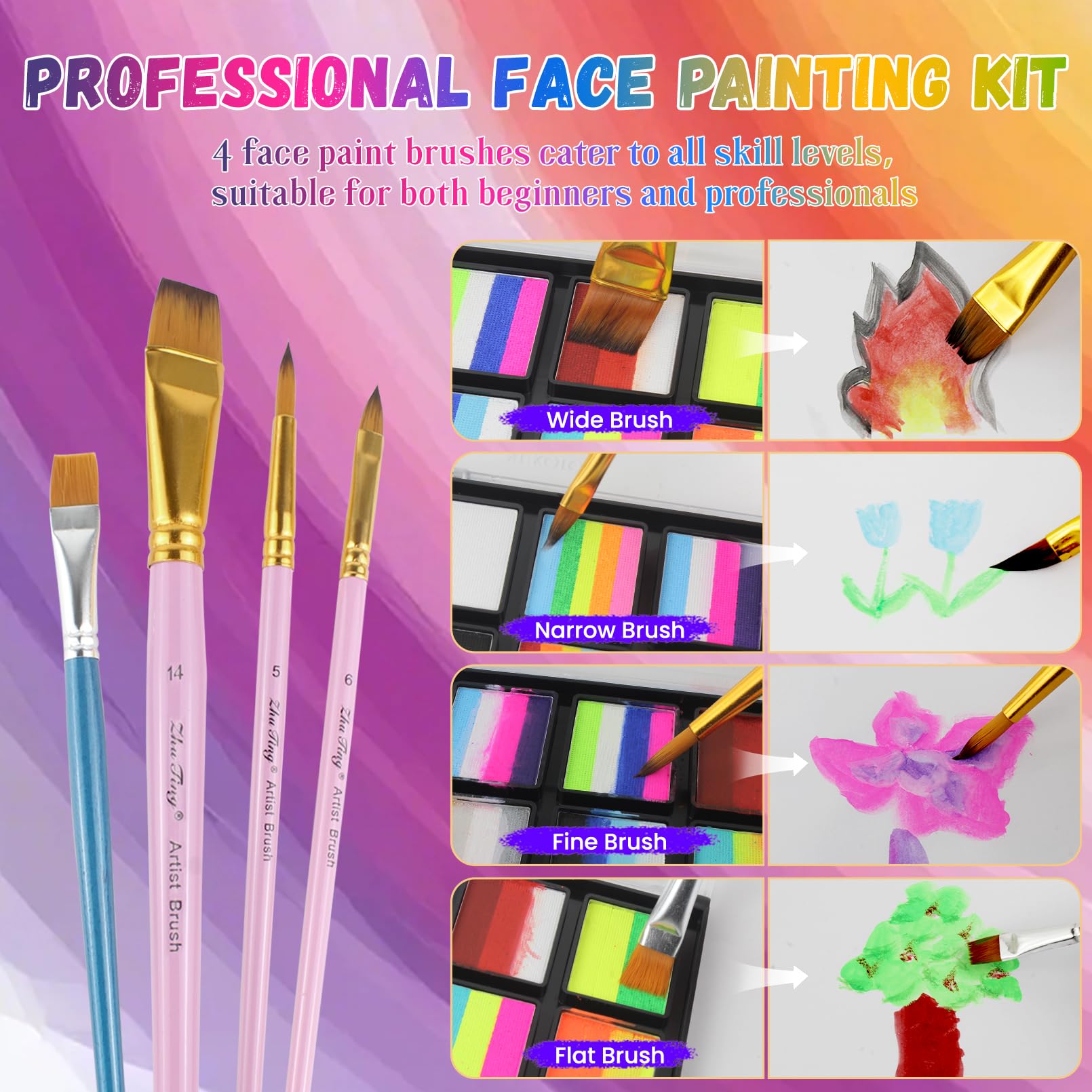 BRIMFULITE activation process with damp brush releasing pigments for smooth application