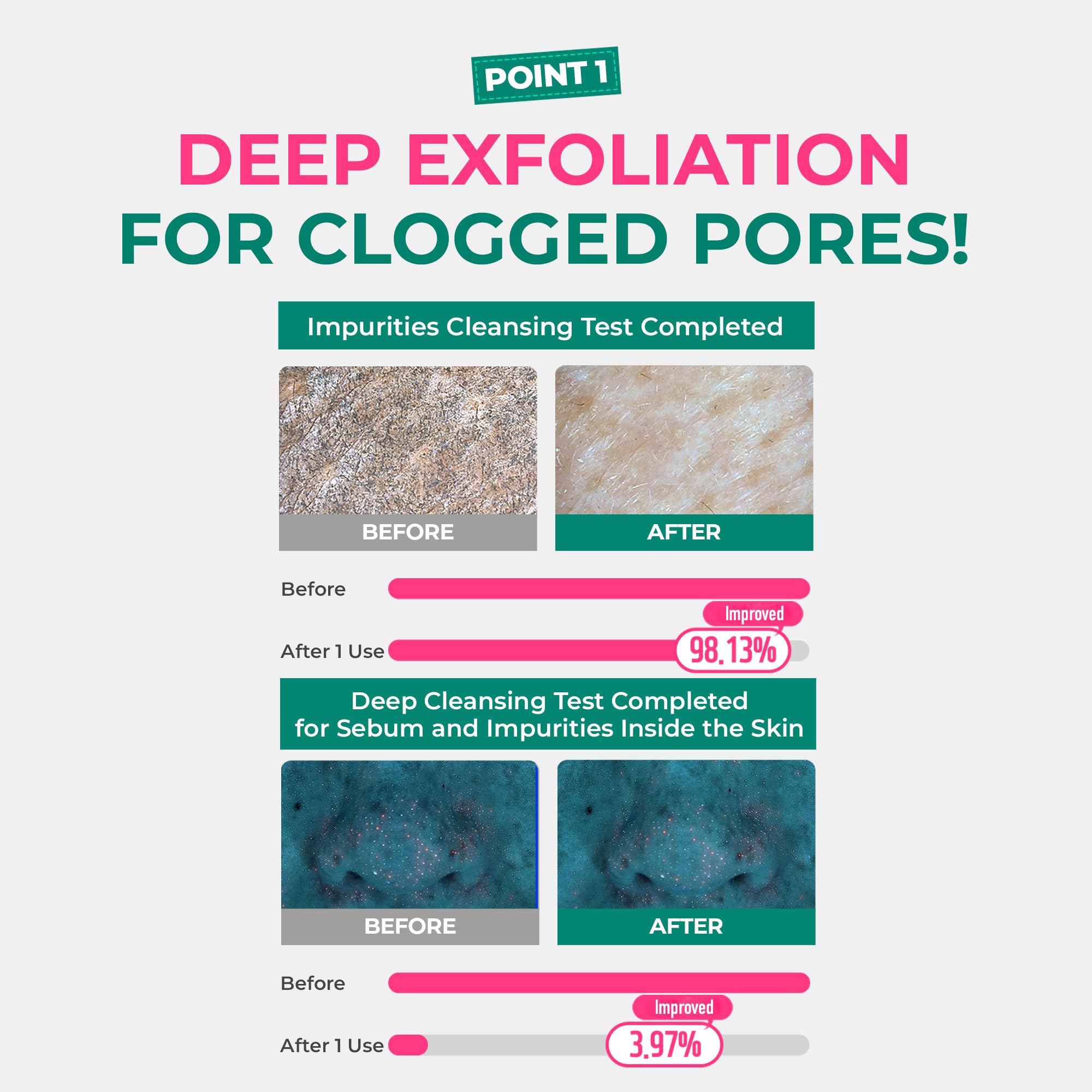 BRING GREEN adzuki scrub particles closeup show gentle exfoliation.