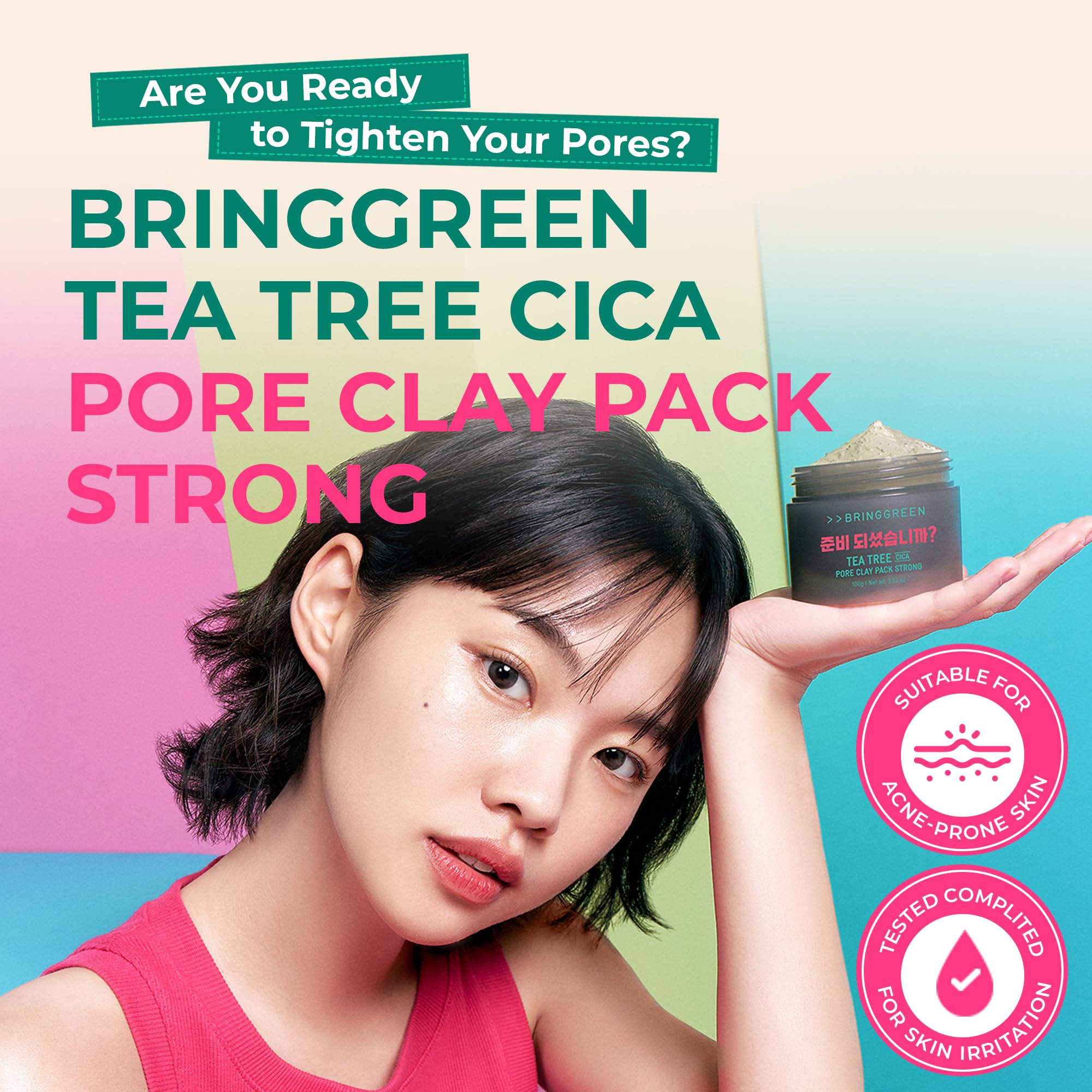 BRING GREEN cooling effect closeup demonstrates refreshing skin sensation.