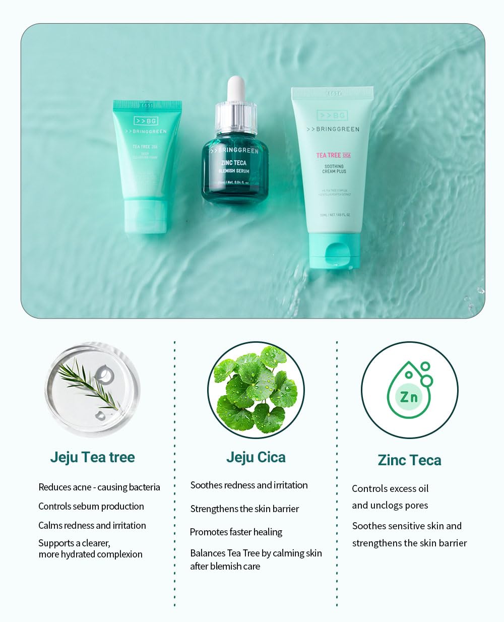 Bring Green moisturizer texture close-up illustrating lightweight hydration