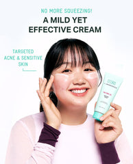 BRING GREEN Tea Tree Cica Cream application close-up shows smooth texture for easy spreading