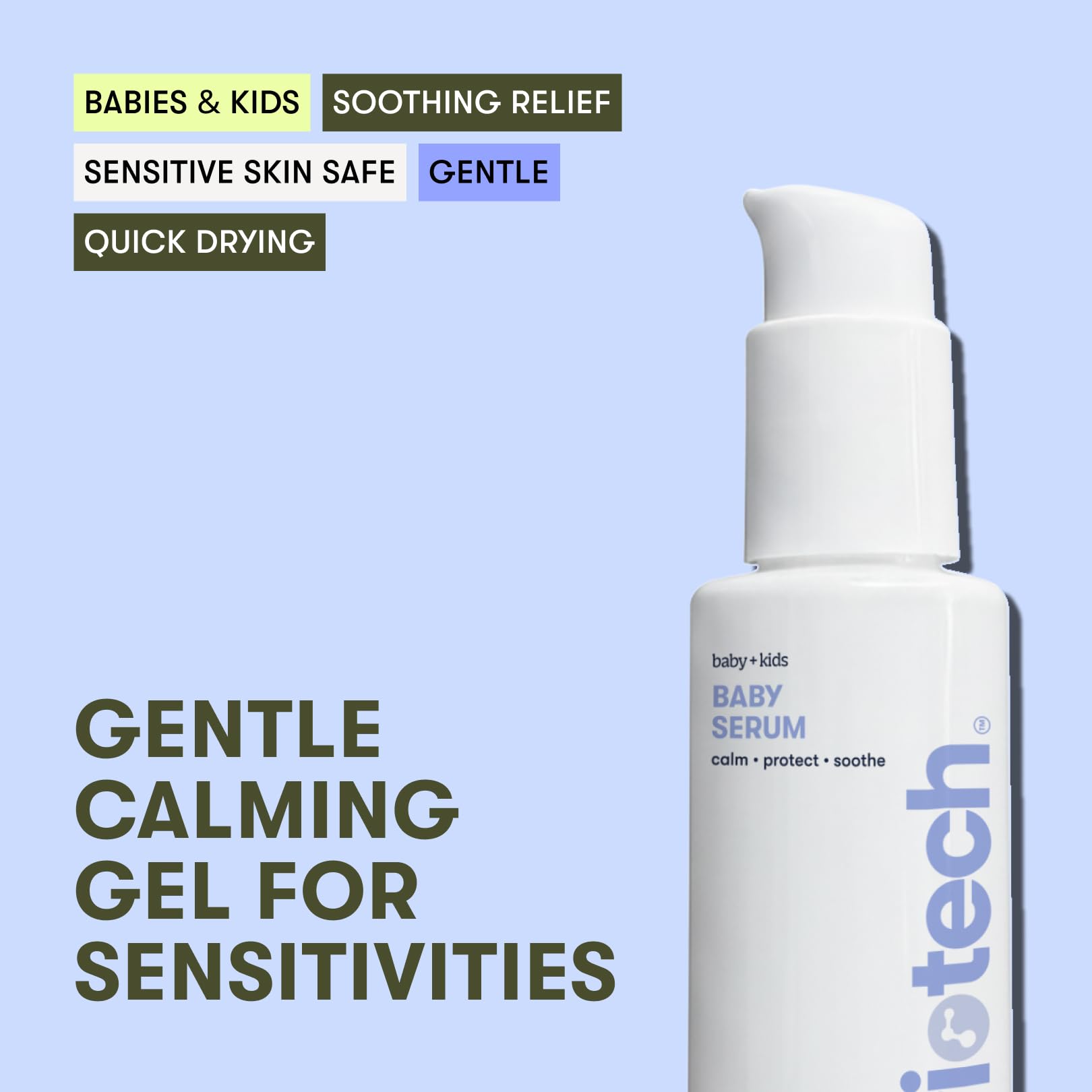 BRIOTECH Hypochlorous Acid gel being applied for kid-friendly skin care