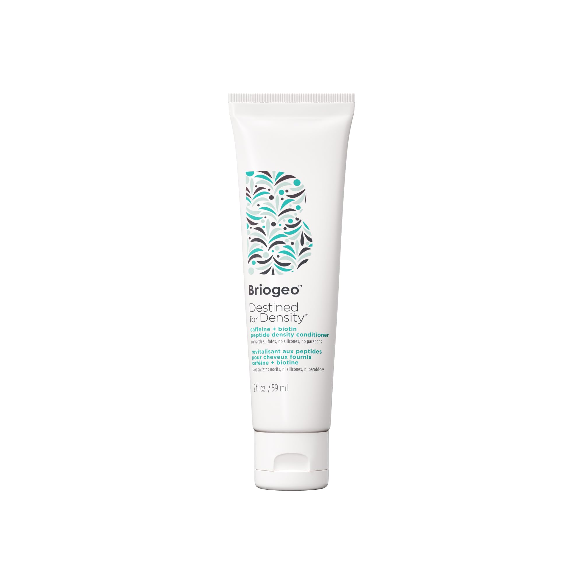 Briogeo Destined For Density bottle front, showcasing vegan formula for thicker-looking hair