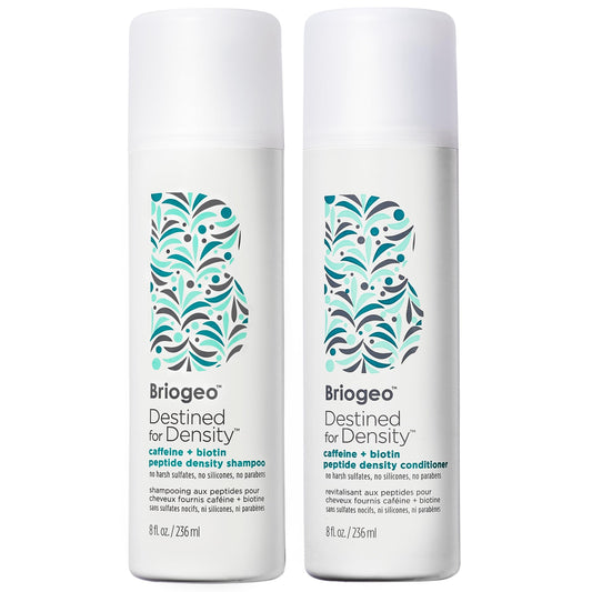 Briogeo Destined For Density shampoo bottle showing volume-boosting formula