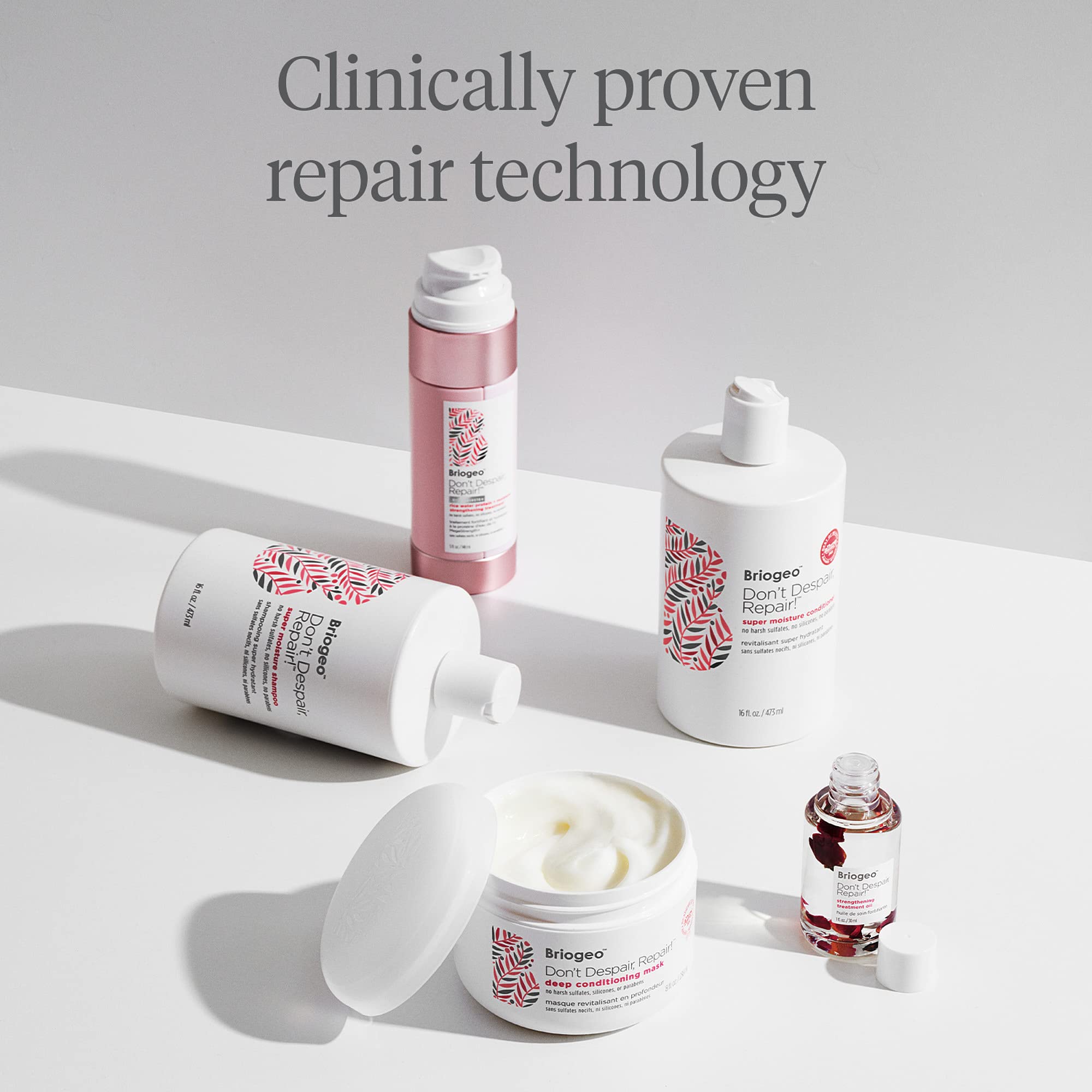 Briogeo Don't Despair, Repair! ingredient label shows 91% naturally derived content.