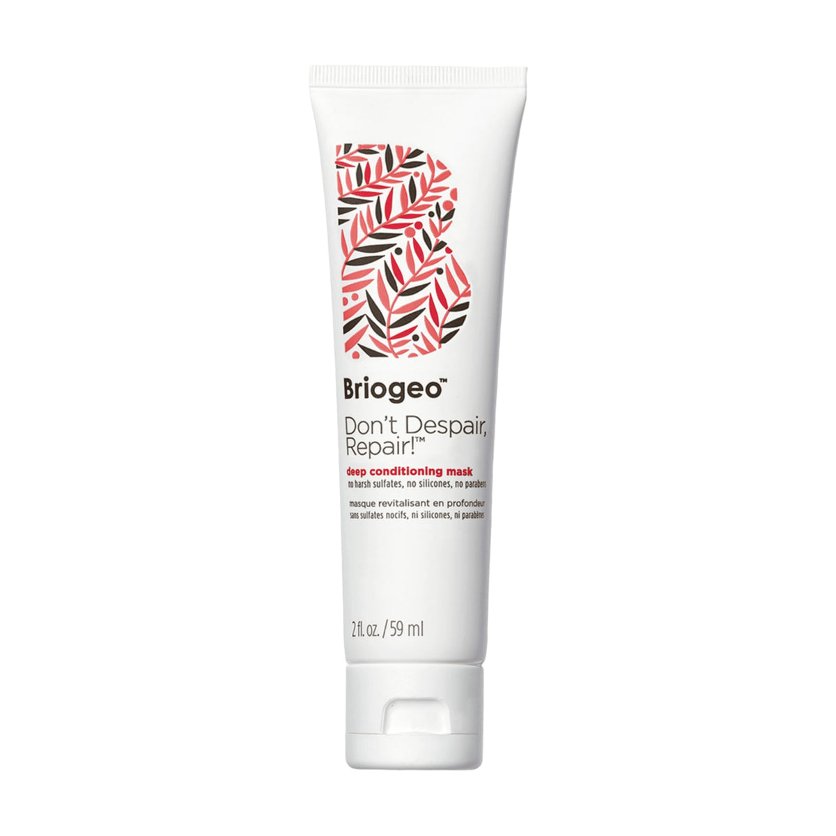 Briogeo Don't Despair, Repair! bottle for deep conditioning on dry hair.