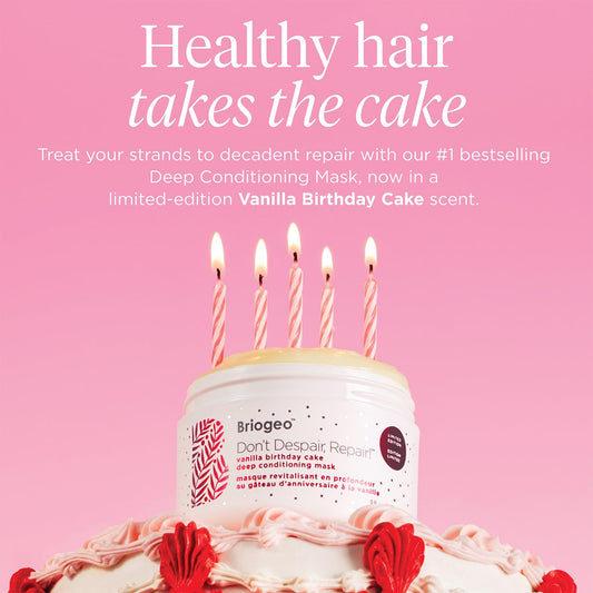 Creamy Briogeo mask texture swirled for nourishing hair care