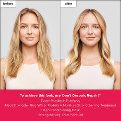 Algae extract nourishes strands in the Don't Despair, Repair! formula.