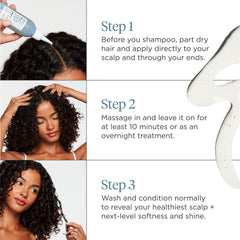 Briogeo Pre-Wash Oil bottle with shake reminder to mix settled formula.