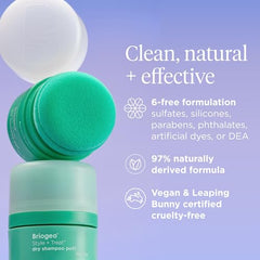 Briogeo Style & Treat Dry Shampoo Puff delivers a clean matte finish.