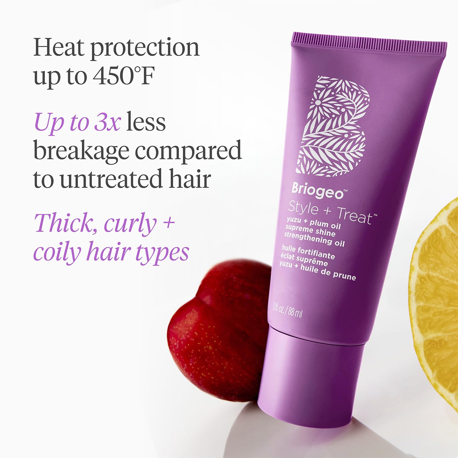 Briogeo product staged on vanity conveying everyday styling routine