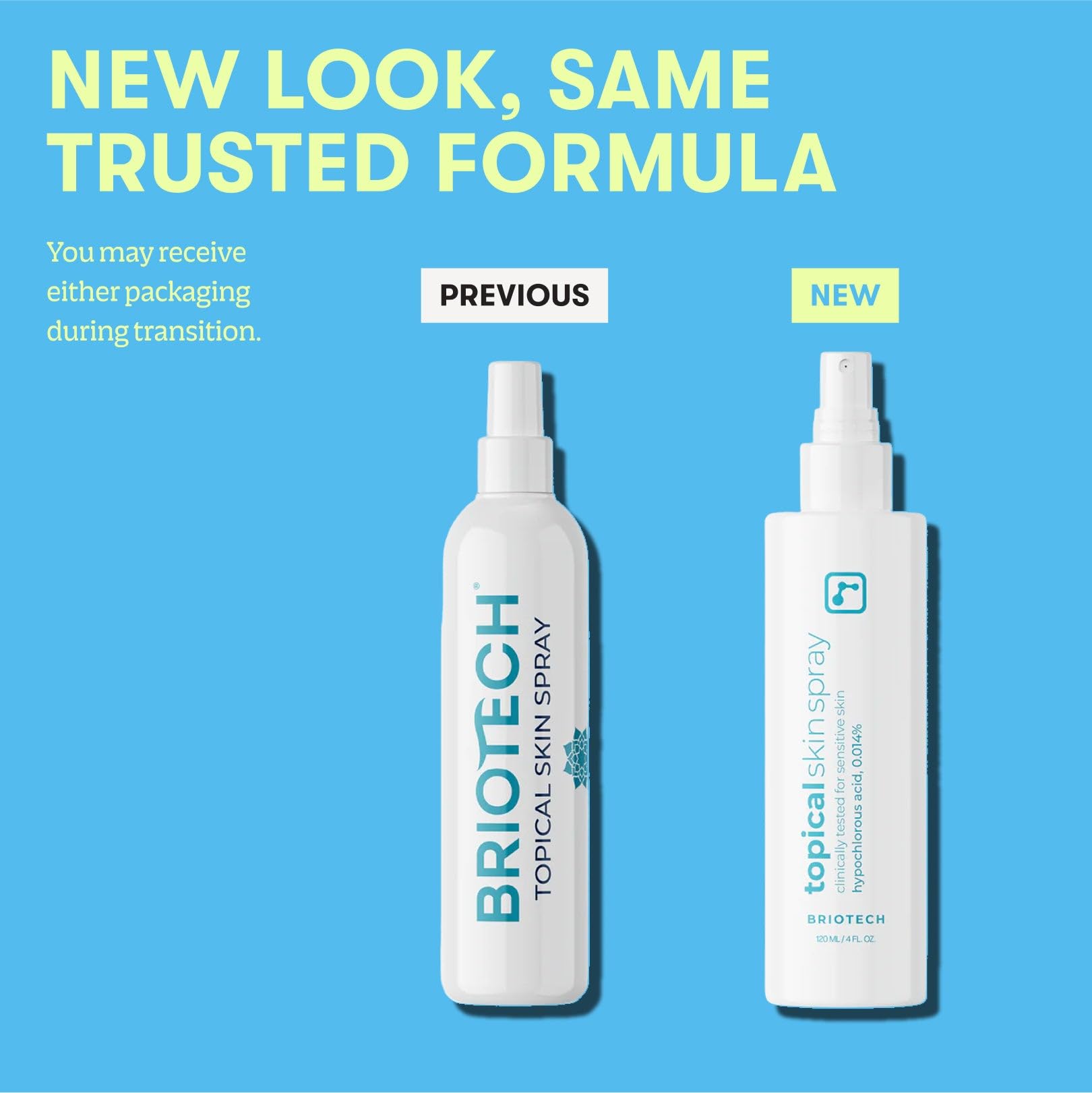 BRIOTECH dermatologist-tested skin spray, gentle option for sensitive skin types