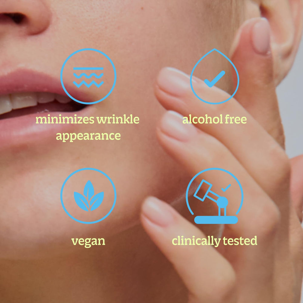Applying BRIOTECH Renew Serum with fingertips for even absorption