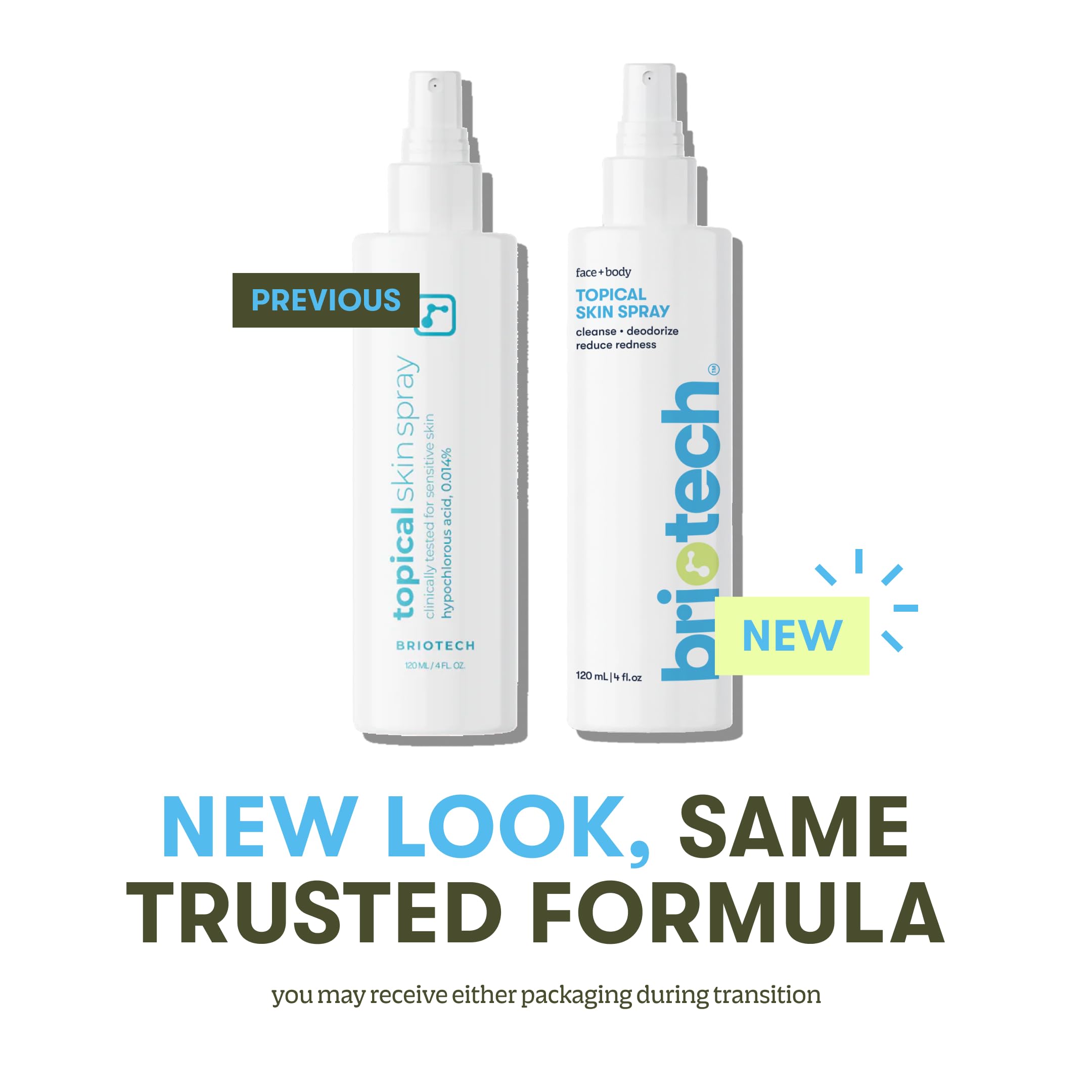 BRIOTECH spray on feet signaling soothing moisture for tired feet.