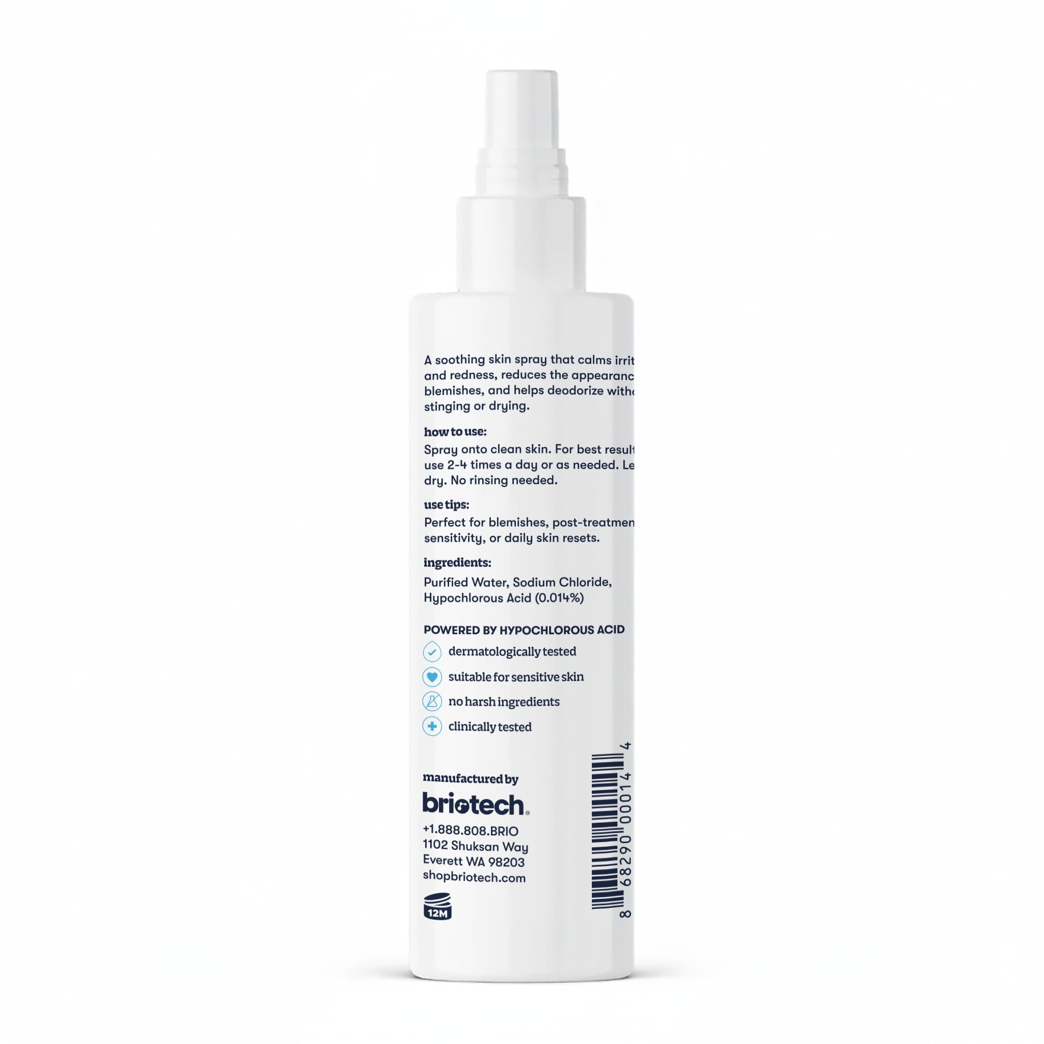 BRIOTECH two-pack packaging shown for convenient at-home skin care.