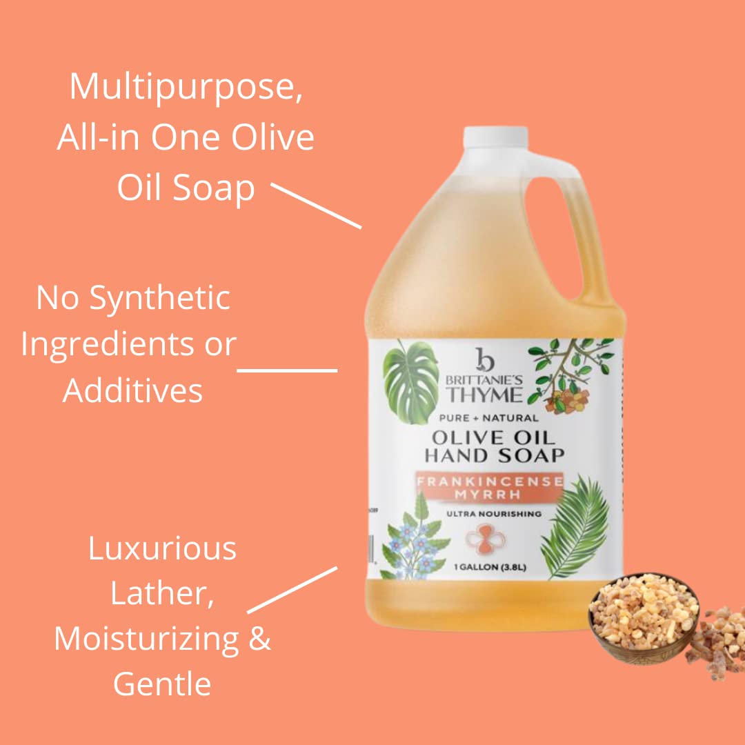 Brittanie's Thyme Castile Frankincense dish soap for eco-friendly cleaning