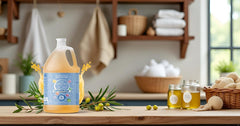 Brittanie's Thyme dish soap and pet shampoo demonstrate versatile all-in-one use.