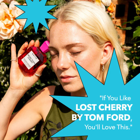 Brite Hair & Body Fragrance spray in hand demonstrates convenient use.