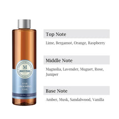 Bottle demonstrates low-shine finish with BRITISH M Hair Grooming Tonic.