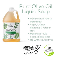 Brittanie's Thyme castile soap pour demonstrates versatile cleaning across surfaces.