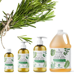 Brittanie's Thyme dish soap in the kitchen handles grease with ease.