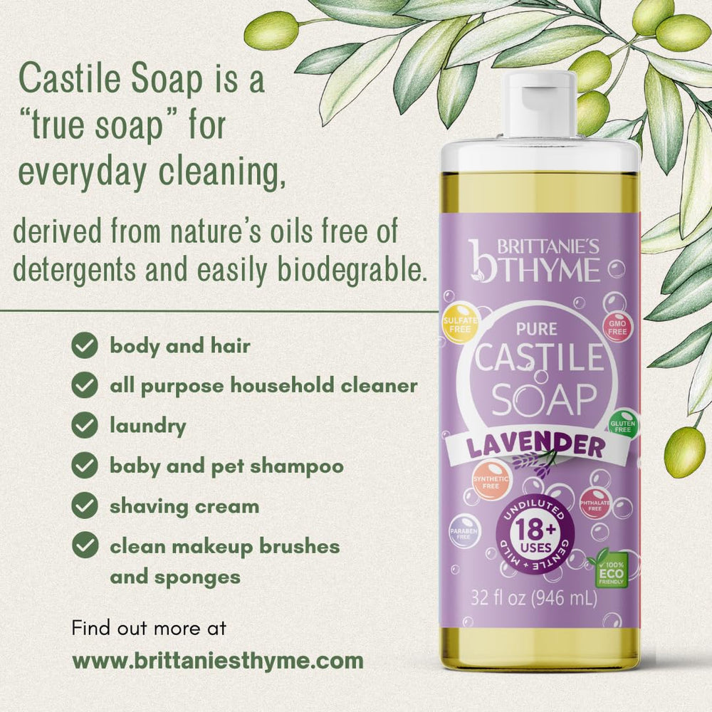 Brittanie's Thyme lavender refill for dishwashing with gentle cleansing.