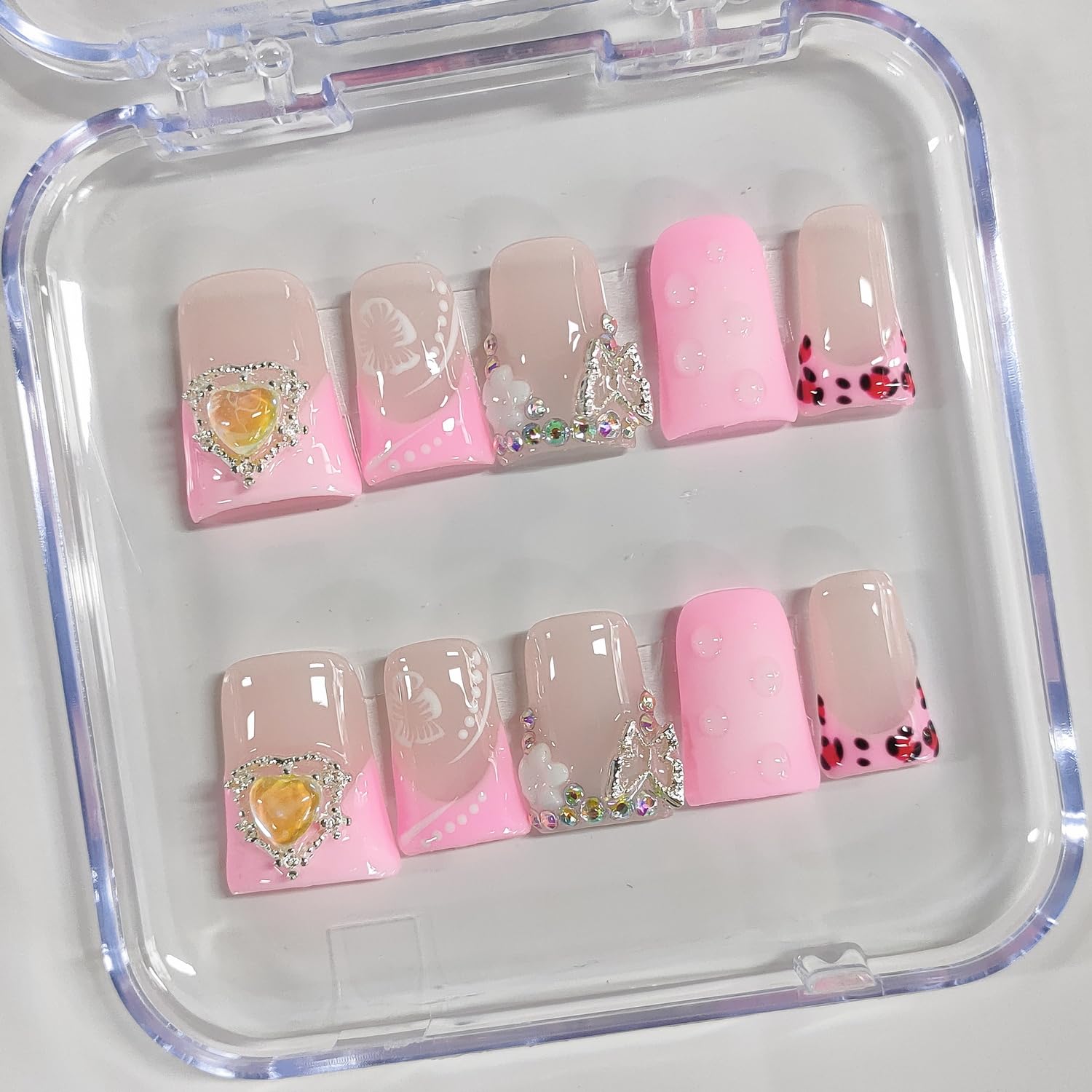 BRKYKGK 10-piece press-on nails pack for fast at-home glam