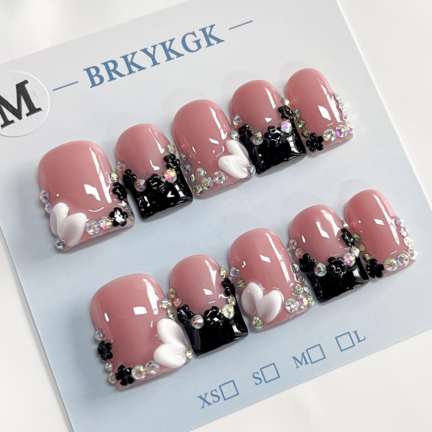 BRKYKGK handmade press-on nails with premium finish for a salon look