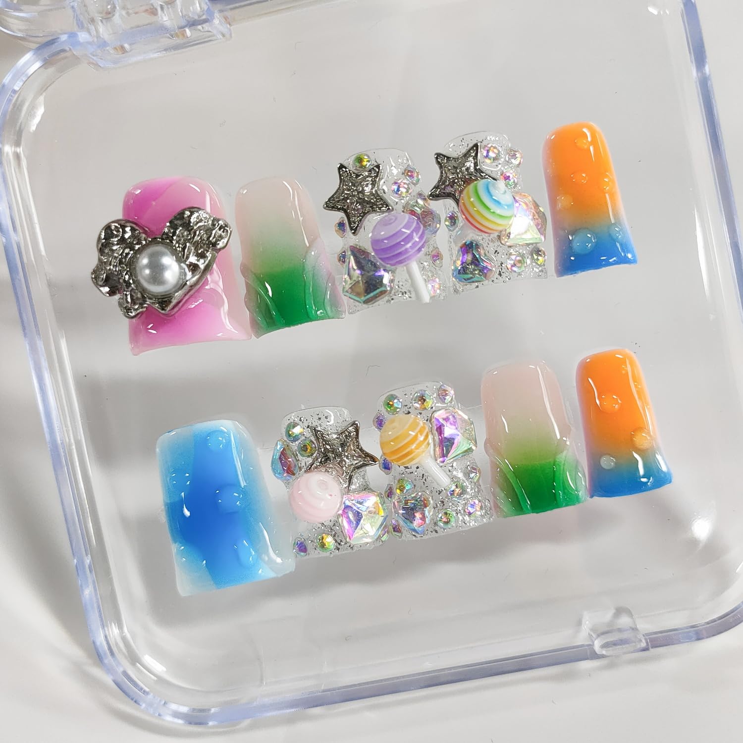 BRKYKGK jelly glue 24pcs included ensures quick, secure adhesion.