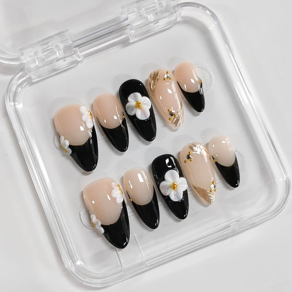 BRKYKGK medium almond nails suitable for daily use