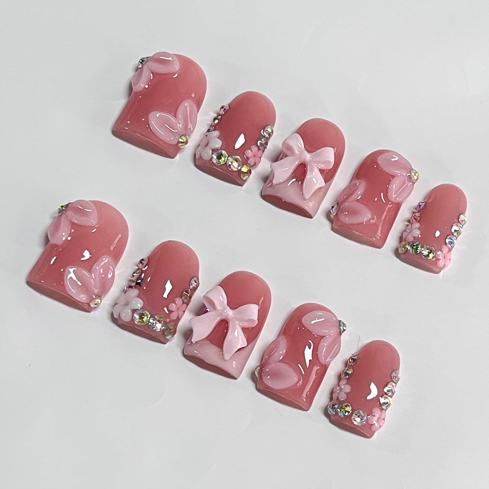 BRKYKGK Pink bow flower design adds cute florals for occasions.
