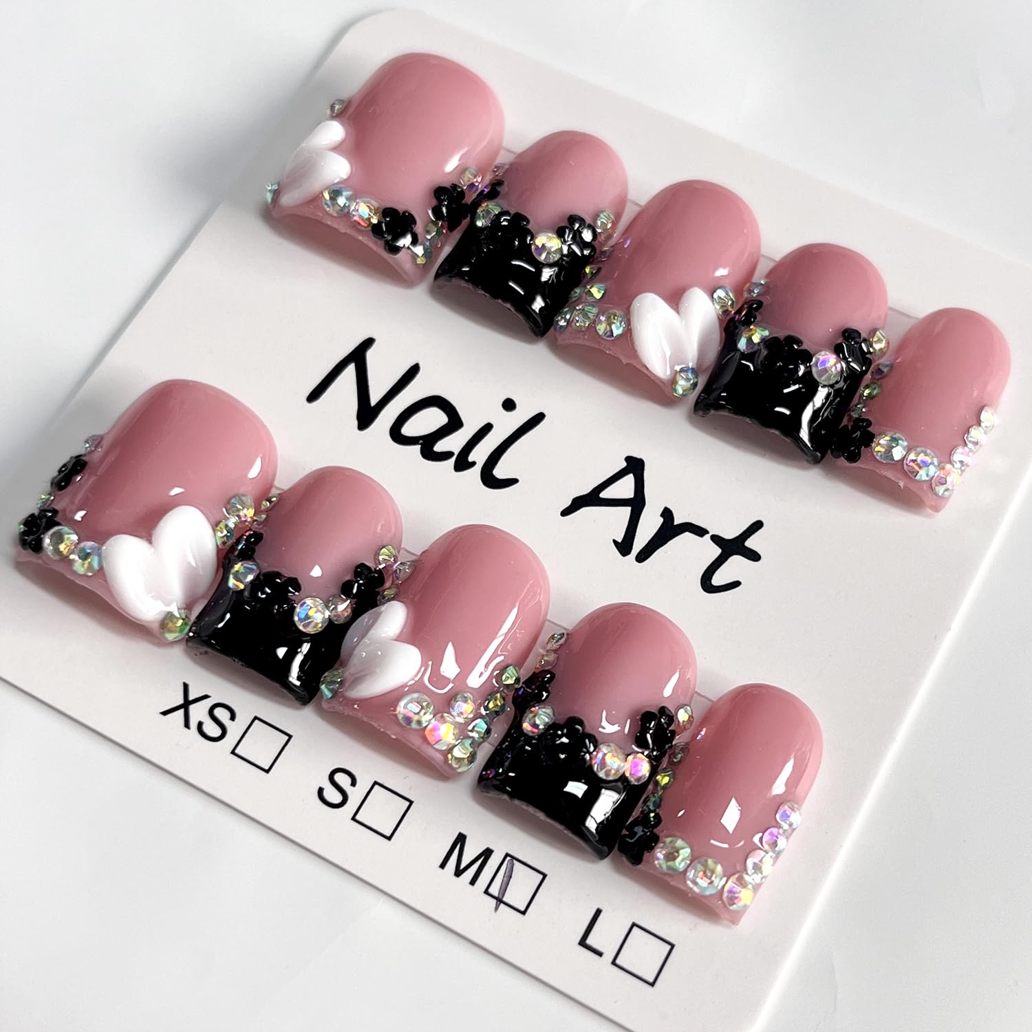 BRKYKGK short square press-on nails ready for at-home manicure