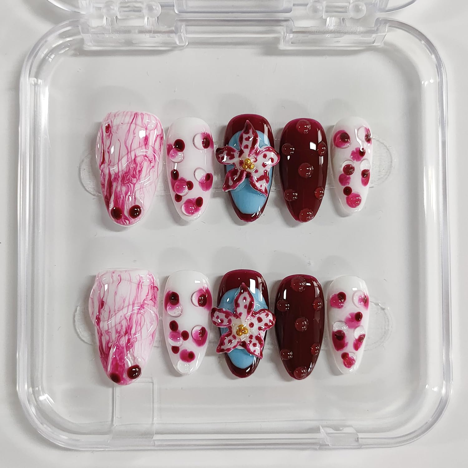 BRKYKGK thick acrylic false nails offer durable wear for busy days and events.