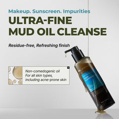 BRMUD Deep Melting Mud Oil close-up highlighting mineral mud for deep cleansing