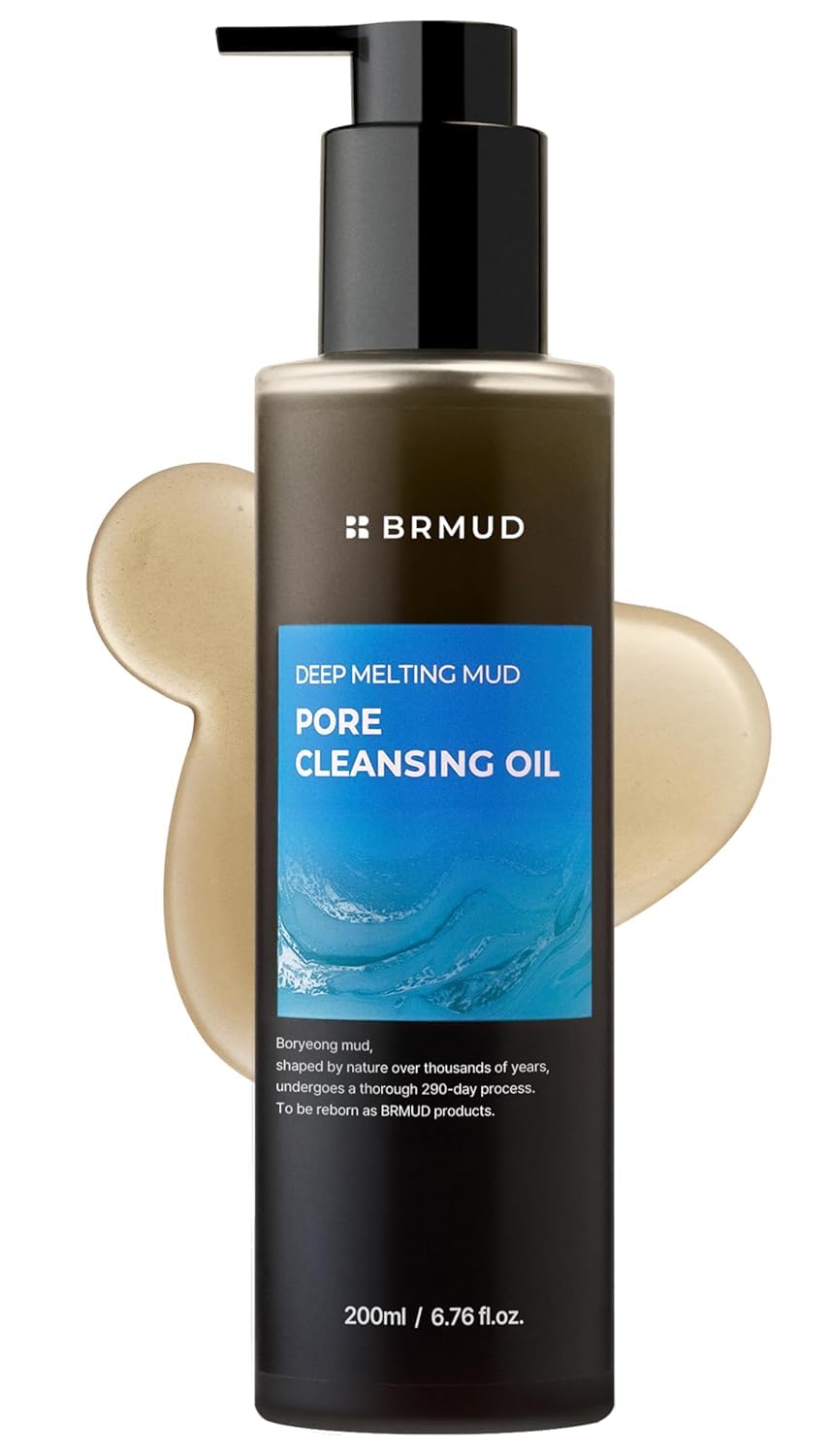 BRMUD Deep Melting Mud Oil bottle for gentle makeup removal and pore purification
