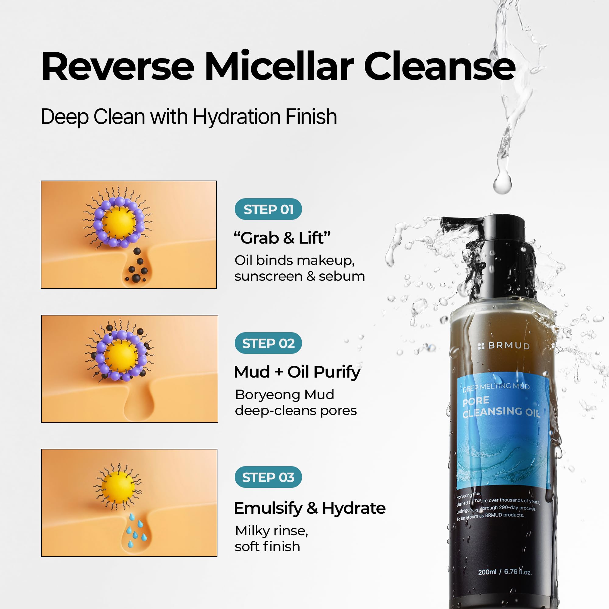 BRMUD Gentle vegan cleansing tech captures dirt without tugging