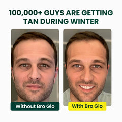Bro Glo being applied on an arm shows even coverage without staining.