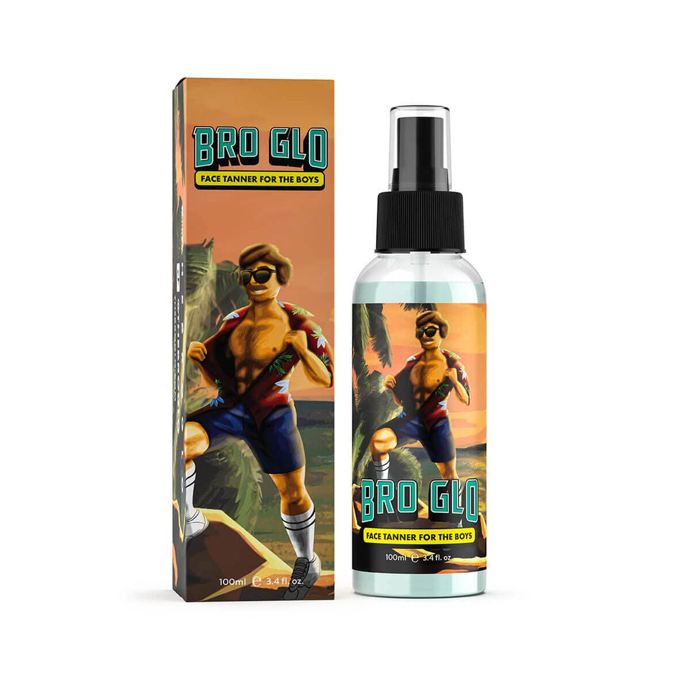 Bro Glo bronze color for a natural, sun-kissed look without staining clothes.