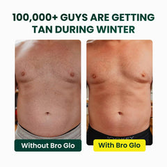 Bro Glo lightweight tanner absorbed quickly for easy daily use.