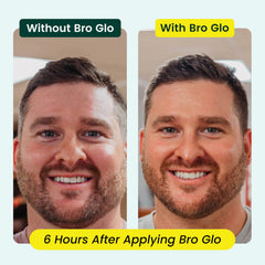 Bro Glo quick application foam mousse close up shows easy spread and fast drying.
