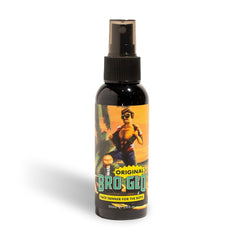 Bro Glo self Tanner face foam bottle demonstrates quick, light application for a natural glow.