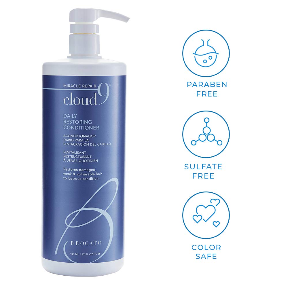 Brocato Cloud 9 conditioner pour displaying creamy texture for even coverage