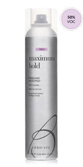 Brocato Maximum Hold spray applied at 12 inches for strong, even hold.