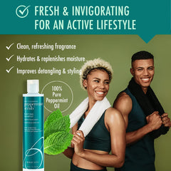 Brocato Peppermint Oil illustration showing pure peppermint for cooling scalp feel