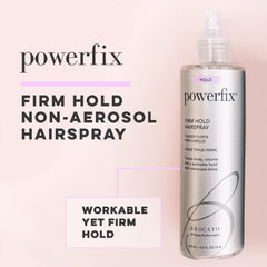 Brocato Powerfix spray-action demonstrates even distribution for lasting texture