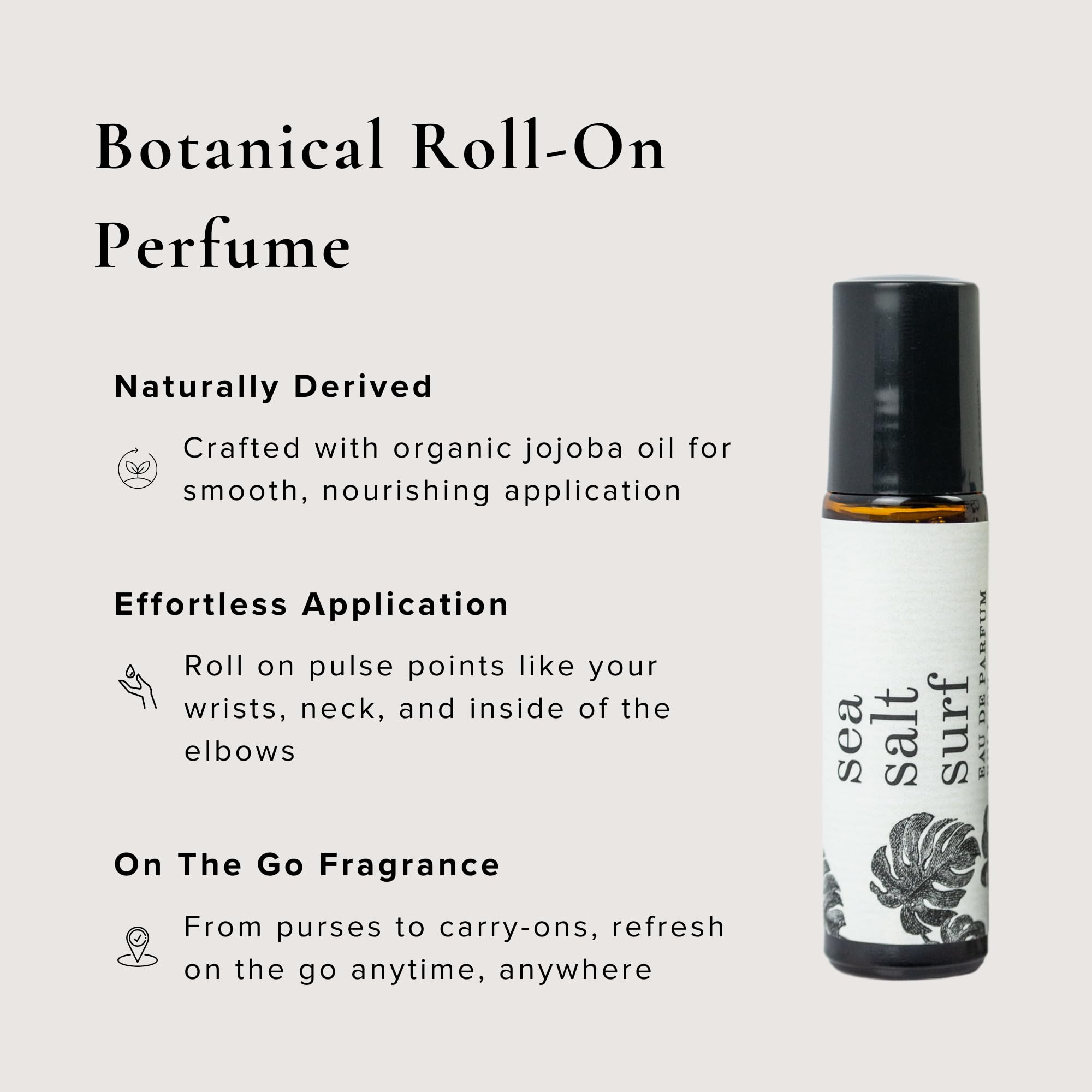 Broken Top Roll-On Perfume jojoba oil base detail conveys natural, long-lasting scent.