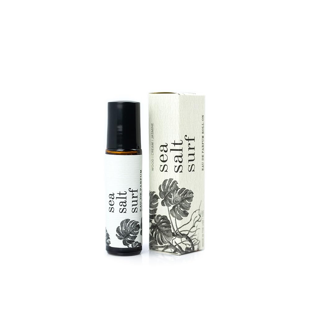 Broken Top Roll-On Perfume sea salt surf bottle showcasing natural jojoba oil for a clean fragrance.