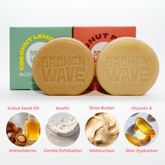 Broken Wave creamy lather close-up demonstrates rich foam without residue.
